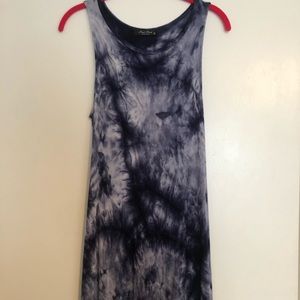 Blue navy tie dye tank dress